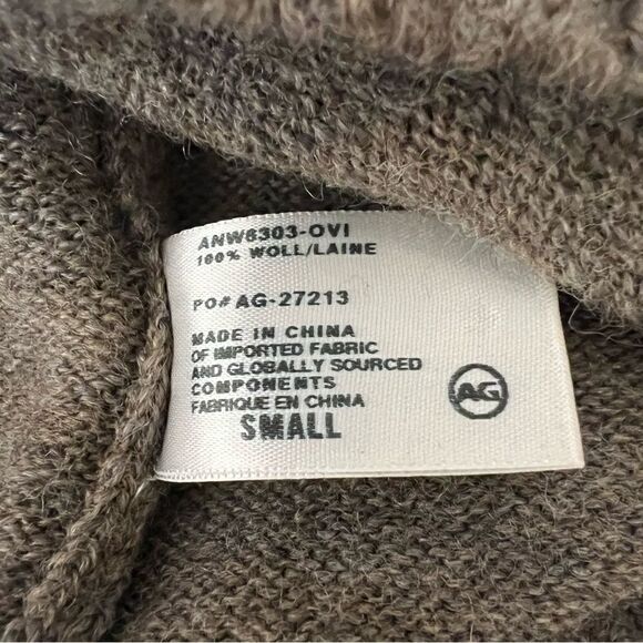 Alexa Chung for AG Sweater Womens Size Small Brown Knit Mock Neck 100% Wool - Picture 10 of 13